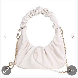 White hobo chic pouch purse brand new